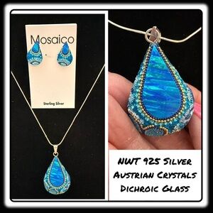 NWT Mosaico Austrian Crystal pendant necklace & earrings 💕💕 new line! 💕💕…
